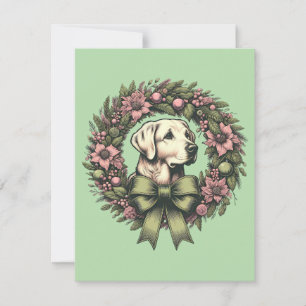 Cartão Ficheiro de Natal Personalizado - Amarelo Labrador