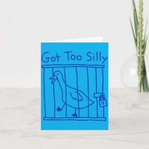Cartão Ficou Muito Silly Goose Meme Pato Ganso Pássaro En