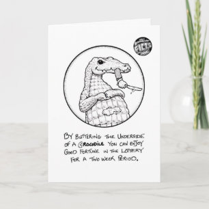 Cartão FICTS "Crocodile Lottery" Birthday Card