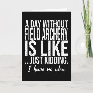 Cartão Field Archery funny sports gift