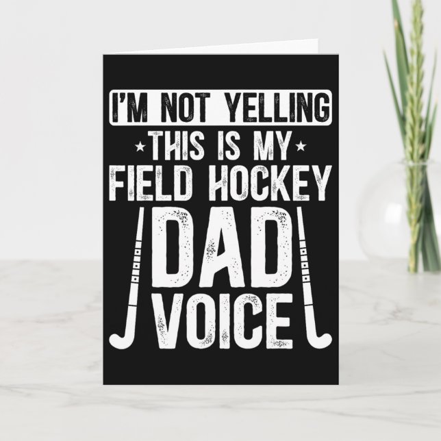 Cartão Field Hockey Dad Voice Dad Of A Field Hockey Playe (Frente)