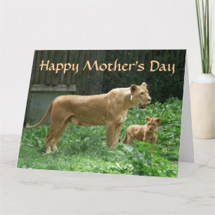 Cartão Fierce Momma Lion Mother's Day BIG Card