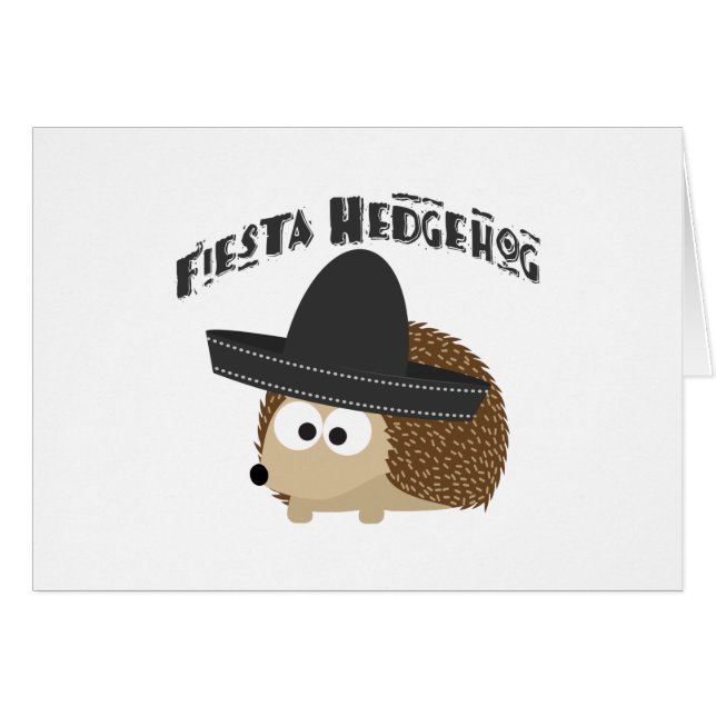 Cartão Fiesta Hedgehog (Frente horizontal)