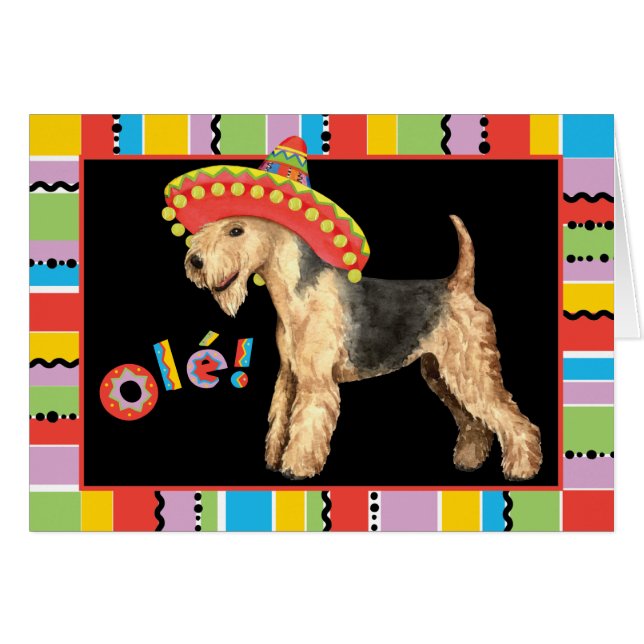 Cartão Fiesta Lakeland Terrier (Frente Horizontal)