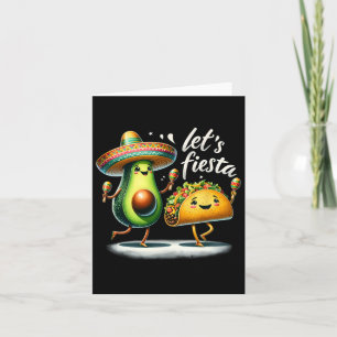 Cartão Fiesta Squad Avocado Tacos Vamos Fiesta Funny Cinc