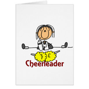 Cartão Figura da vara do cheerleader