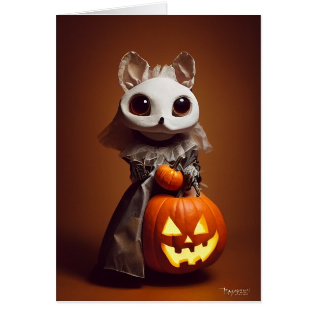 Cartão Figura de Halloween com mouse Halloween (Frente)