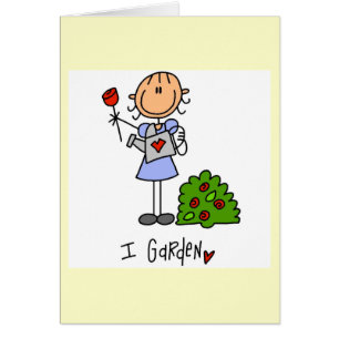 Cartão Figura de jardinagem da vara
