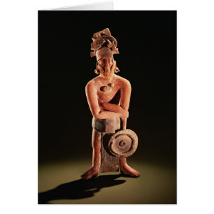 Cartão Figura de um guerreiro com um protetor