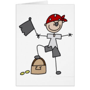 Cartão Figura do Pirate Stick