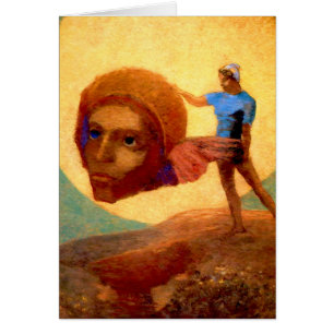 Cartão Figura por Odilon Redon