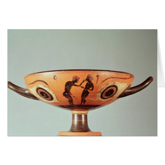 Cartão Figura preta kylix, c.580-525 BC (Frente Horizontal)