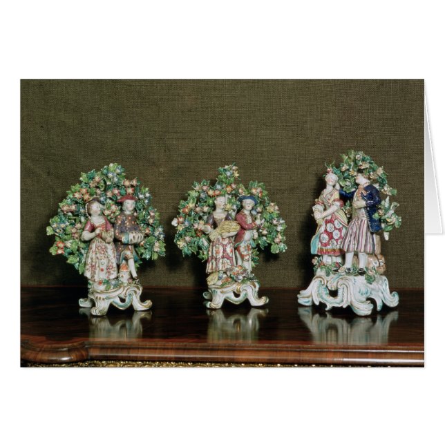 Cartão Figuras da porcelana do arco, 1761 (Frente Horizontal)