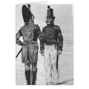 Cartão Figuras de marines francesas de 1804 a 1814
