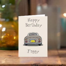 Cartão Figuras Topaz Figaro Car Happy Birthday Card