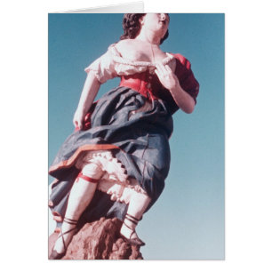 Cartão Figurehead de navio à vela desconhecido