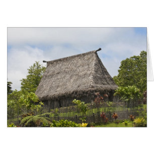Cartão Fiji, Ilha Viti Levu. Centro Cultural Polinésio