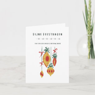 Cartão Fijne Feestdagen (kerstkaart) Natal neerlandês