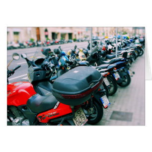 Cartão Fila de Bikers - Placa Dentro de Barcelona