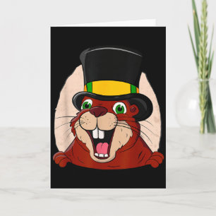 Cartão Fila do Punxsy Phils Dia da Marmota 2 de Fevereiro