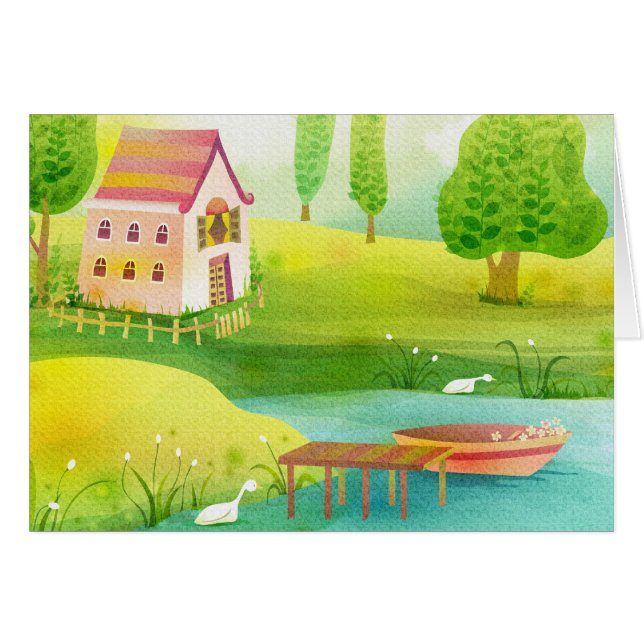 Cartão fileira da fileira seu barco (Frente Horizontal)