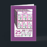 Cartão FILHA - 25o aniversário feliz<br><div class="desc">Este cartão com seus flores do coração e lotes dos abraços e dos beijos é uma maneira alegre de desejar a um special alguém um o feliz aniversario. Todo o texto é customizável, assim que você pode mudar para fora o "Goddaughter" para seu nome, muda-o o ano (e apenas precise...</div>