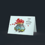 Cartão Filha, 27.º Aniversário Carga de Corações<br><div class="desc">Este cartão foi concebido para celebrar o próximo 27° aniversário da sua filha. Enviando um monte de amor que este cartão lhe traz,  definitivamente fará com que seu aniversário seja mais memorável e sincero. Traga-lhe este cartão hoje!</div>
