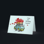 Cartão Filha 38. Aniversário Carga de Corações<br><div class="desc">Com esta carta divertida,  você certamente trará um sorriso agradável no rosto de sua filha e um sorriso maior no coração dela,  assim que ela conseguir isso para seu 38º aniversário. Este cartão trará um monte de amor para o aniversário dela.</div>