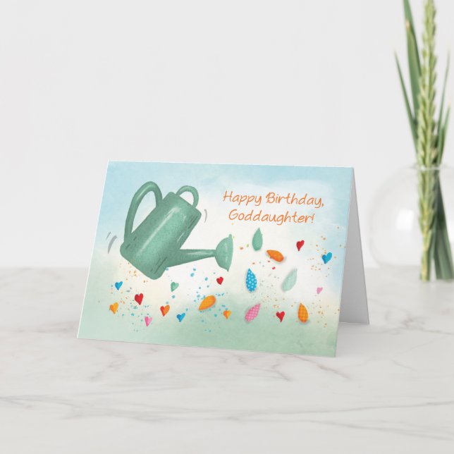 Cartão Filha Aniversário A Vigiar Pode Pulverizar Coração (Frente)