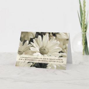 Cartão Filha Branca Floral na Graduação de Direito