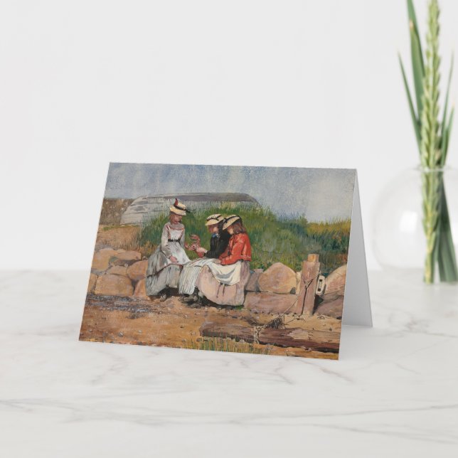 Cartão Filha de um pescador | Winslow Homer (Frente)