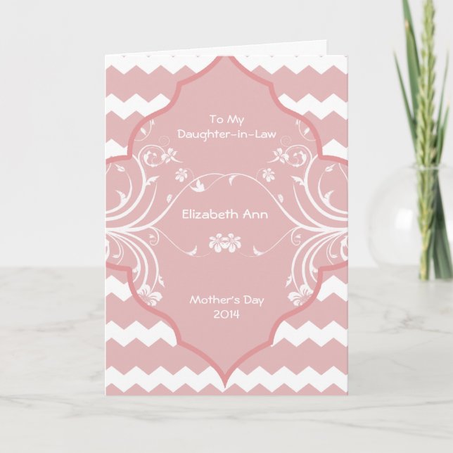 Cartão Filha do Dia de as mães de Direito (Frente)