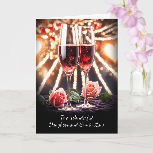 Cartão Filha e Filho em Direito Aniversário do Marido (Orquídea)