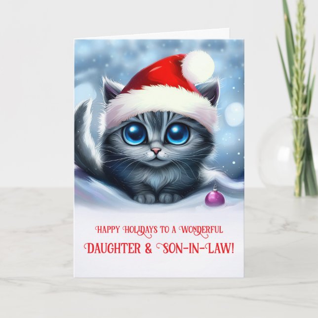 Cartão Filha e Filho em Direito Feliz Natal (Frente)