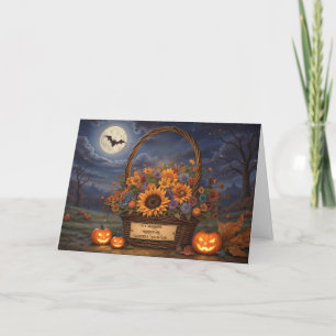 Cartão Filha e Filho em Direito Marido Halloween Cute
