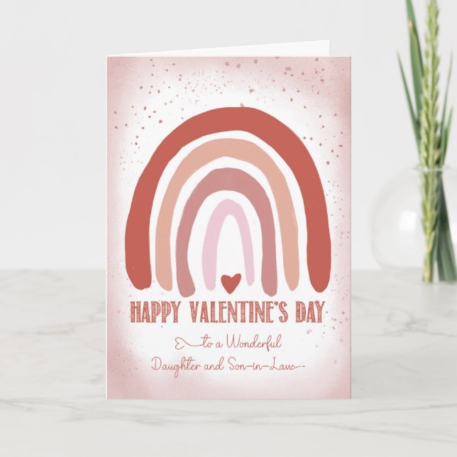 Cartão Filha e filho na mão do Namorados pintada (Frente)