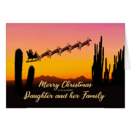 Cartão Filha e Papais noeis de Natal Familiares por Deser