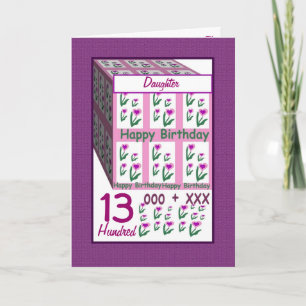 Cartão FILHA - Feliz aniversário de 13