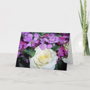 Cartão Filha Floral Marido Aniversário de Casamento Perso