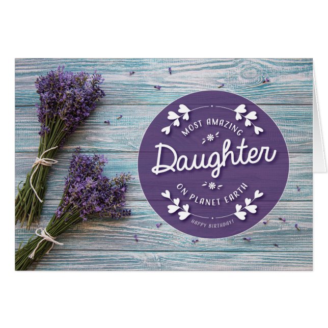 Cartão Filha mais espantosa do planeta Terra (Frente Horizontal)