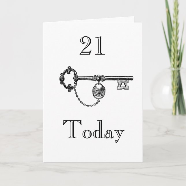 Cartão FILHA/PLACA aniversário de 21 anos (Frente)