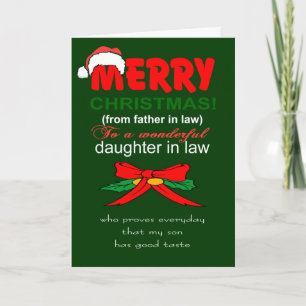Cartão Filha política engraçada Feliz Natal