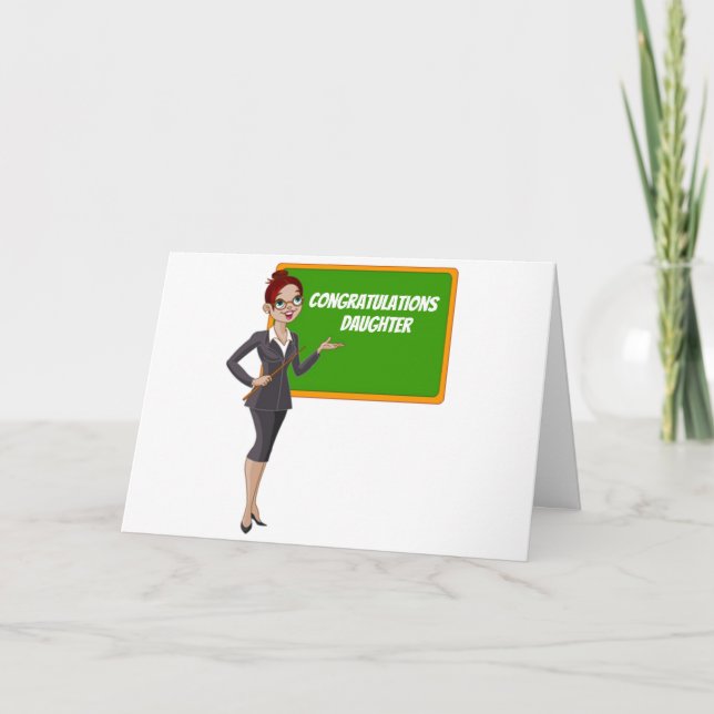 CARTÃO ***FILHA SE TORNA PROFESSORA** PARABÉNS (Frente)