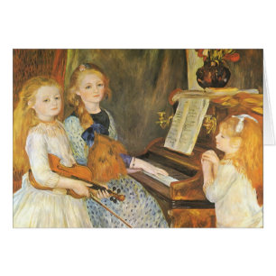 Cartão Filhas de Catulle Mendes por Pierre Renoir