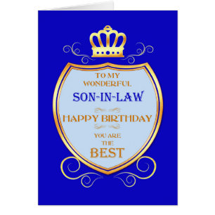 Cartão Filho-da-Lei Aniversário com Shield