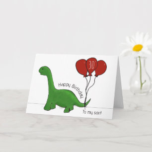 Cartão Filho de 30 de dinossauro (ou qualquer outro)