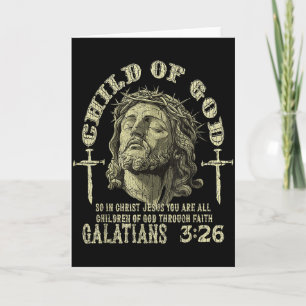 Cartão Filho De Deus Gálatas 3_26 Versículo Bíblico Crist