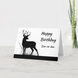 Cartão Filho-de-Direito Personalizado Stag Vintage, Veado