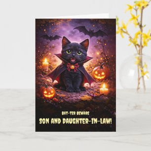 Cartão Filho e Nora Feliz Halloween Fofo