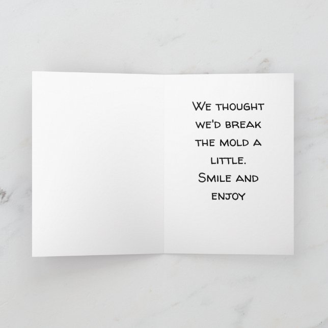 Cartão Filho engraçado e aniversário de casamento da filh (Interior)